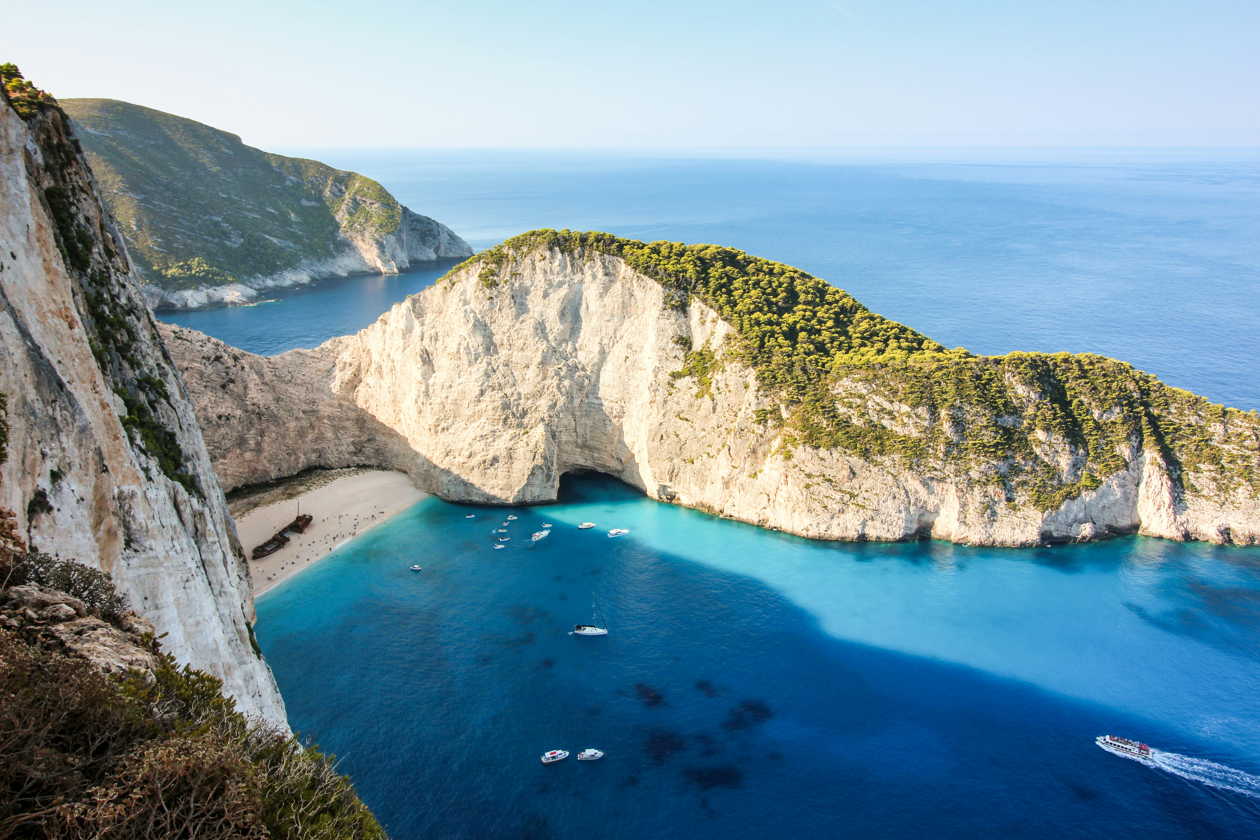 Ariel view of Zakynthos Greece.